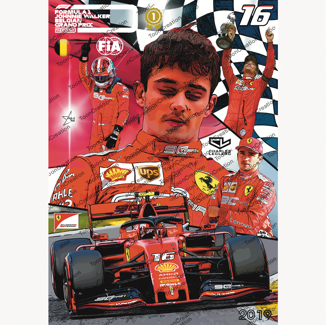 Charles Leclerc - 2019 - GP de Belgique - 1ère victoire - Formule 1