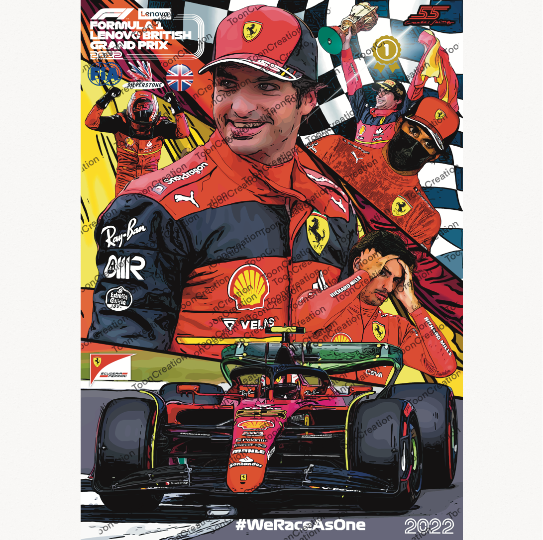 Carlos Sainz - 2022 - GP de Silverstone - 1ère victoire - Formule 1