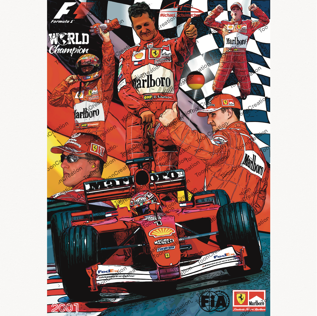 Michael Schumacher - 2001 - World Champion - Formule 1