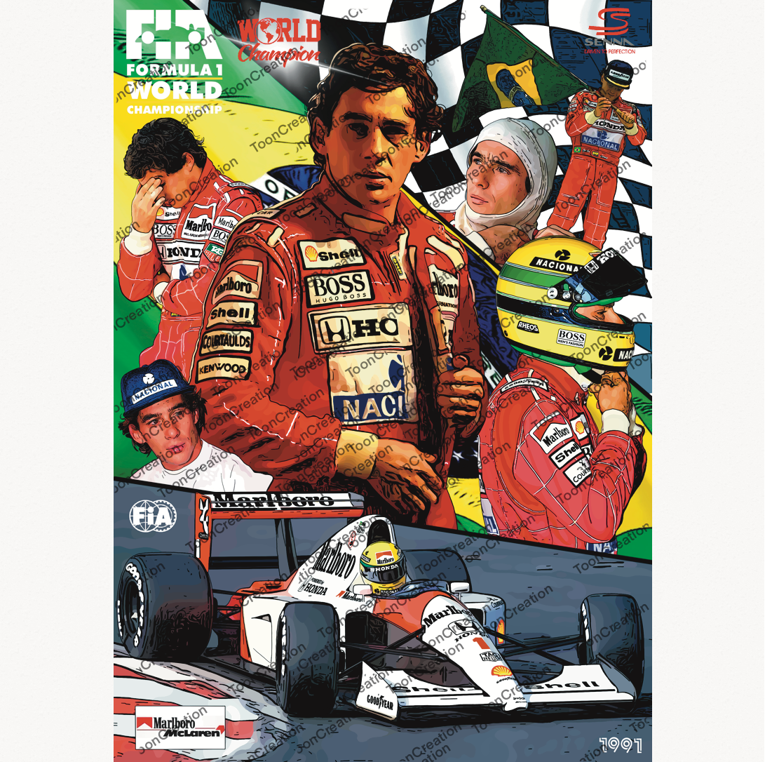 Ayrton Senna - 1991 - World Champion - Formule 1