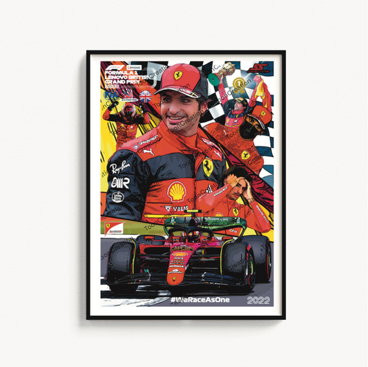 Carlos Sainz - 2022 - GP de Silverstone - 1ère victoire - Formule 1